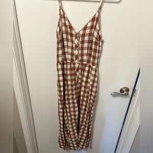 Gingham Midi Dress